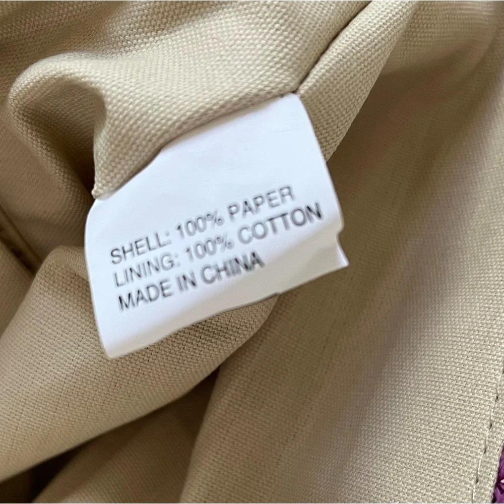 Buji Baja Straw Bag, Purple NWOT